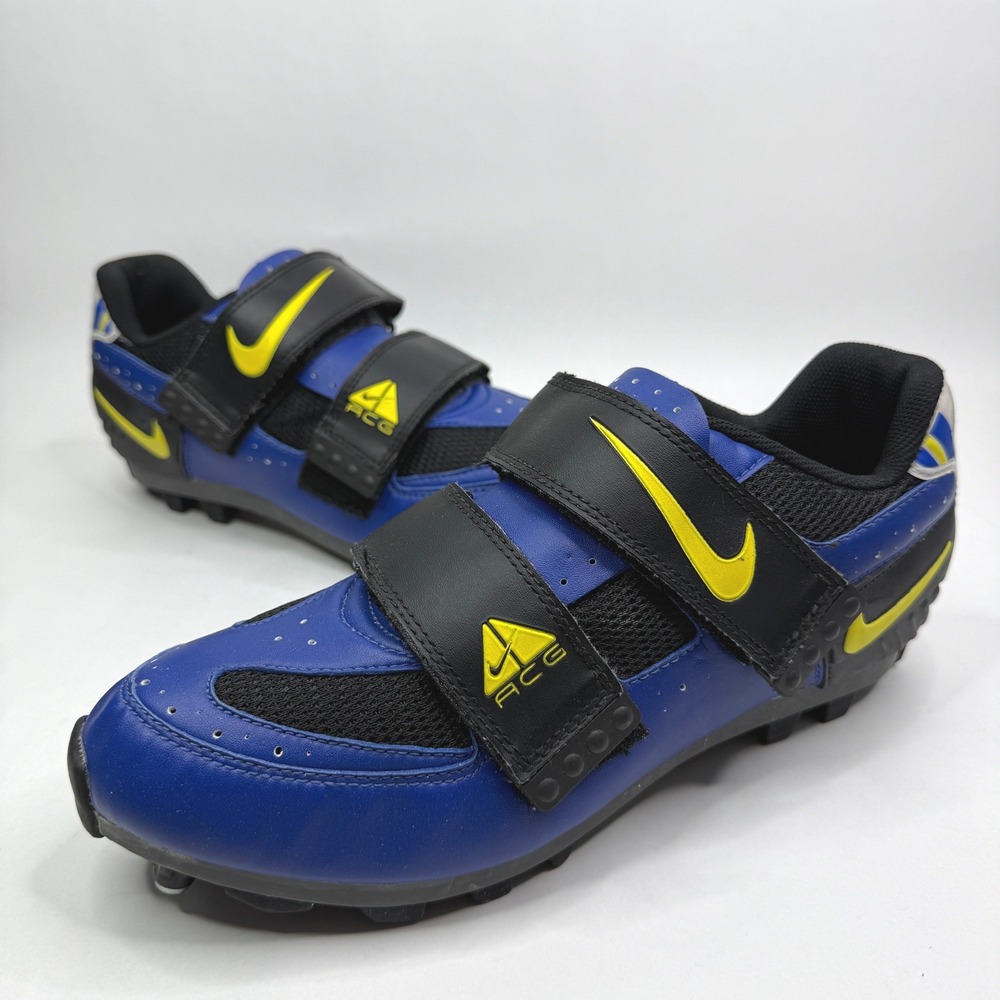 NWOB Vintage Nike ACG Cycling Shoes Mens 9 Blue 90s Sales Sample 184016-071